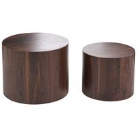 COUCHTISCH 2er-Set Dunkelbraun - Dunkelbraun, Holzwerkstoff (48/48/38cm) - Beliani