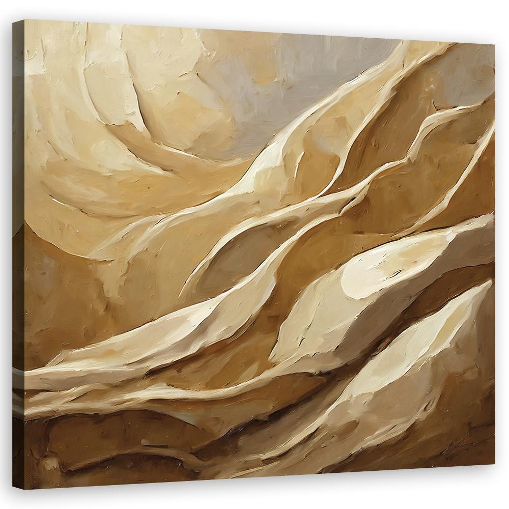 WANDBILD beige boho abstrakt - Beige, Textil (40/40cm) - Feeby
