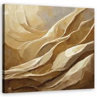 WANDBILD beige boho abstrakt - Beige, Textil (50/50cm) - Feeby