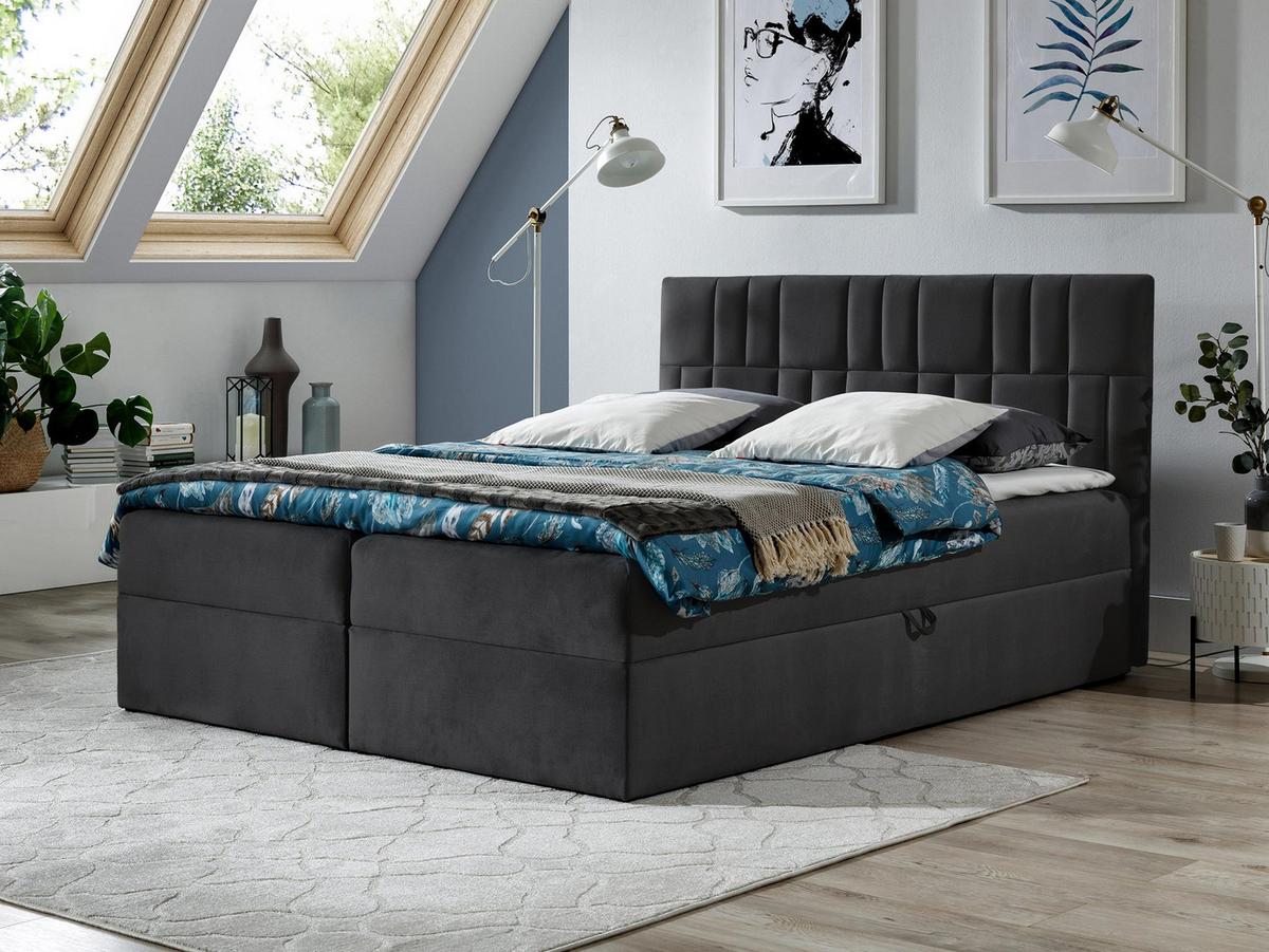 BOXBETT Top 3 - H3 - Dunkelgrau, Holz (160/200cm) - MIRJAN24