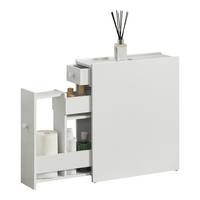 SEITENSCHRANK Kihniö - Weiß, Holzwerkstoff (16/58/48cm) - [en.casa]