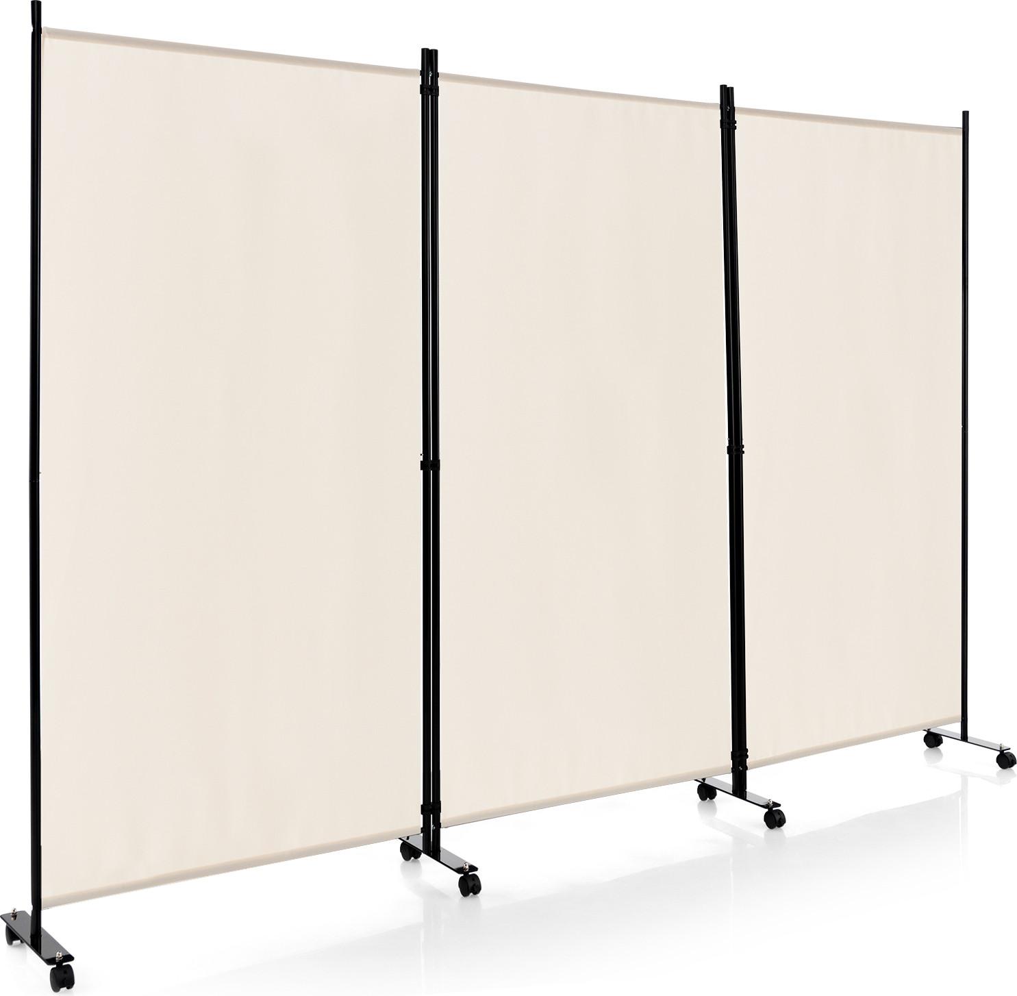 RAUMTEILER Beige - Beige, Kunststoff (262/180cm) - COSTWAY