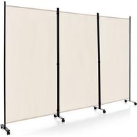 RAUMTEILER Beige - Beige, Kunststoff (262/180cm) - COSTWAY