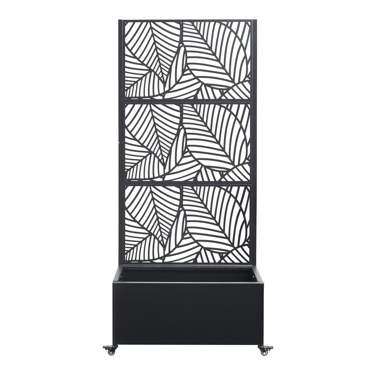 TRENNWAND Surnskoki - Schwarz, Metall (82/190cm) - casa.pro