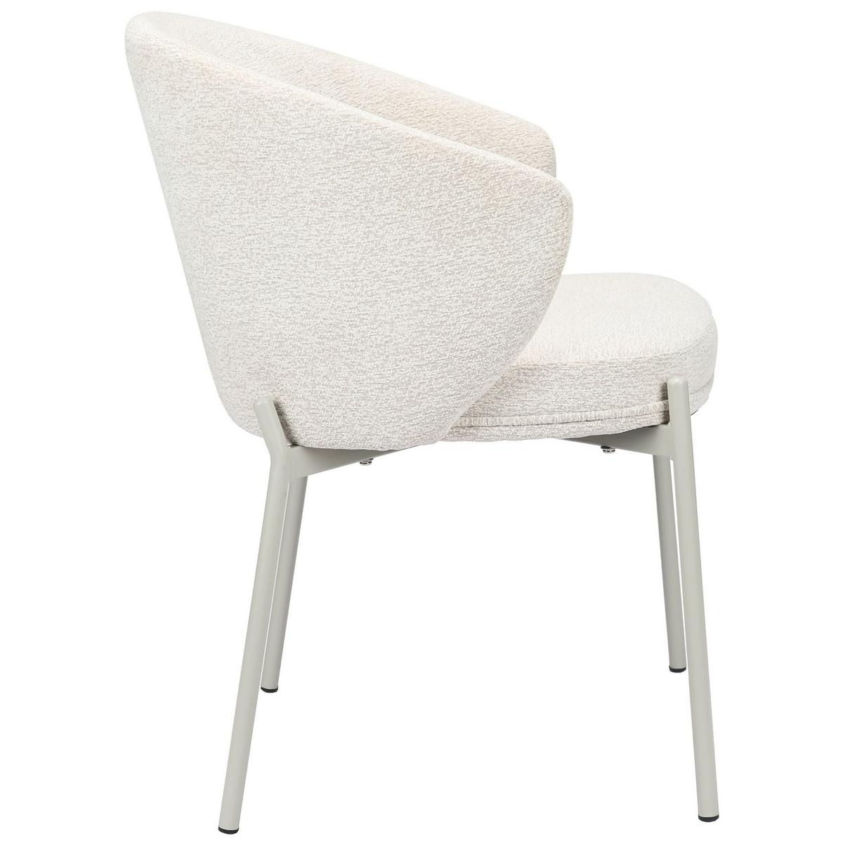 POLSTERSTUHL Atisly Hellbeige - Ecru/Beige, Textil/Metall (57.5/76.5/56cm) - Selsey