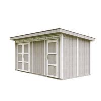 HOLZ-GARTENHAUS Basis LP SmartSide 8.52 + 2.95 m² mit B530xL279xH237 cm - M905C - TUNDRA GREY - Grau, Holz (530/237/279cm) - Timbela