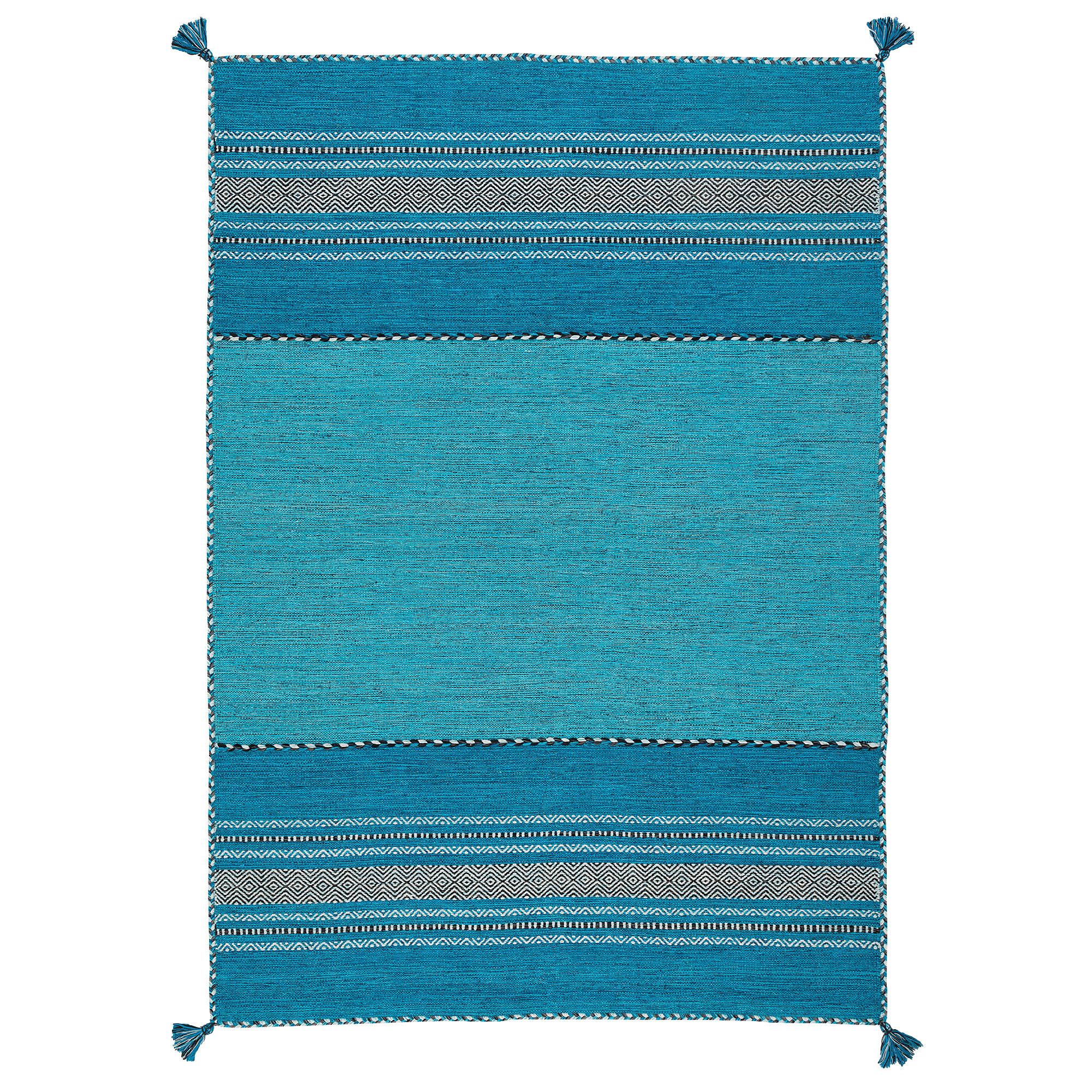 NATUR TEPPICH KELIM NAVARRO - Türkis, Textil (170/240cm) - Pergamon