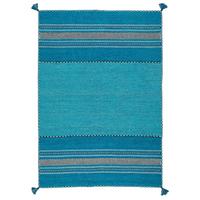 NATUR TEPPICH KELIM NAVARRO - Türkis, Textil (140/200cm) - Pergamon