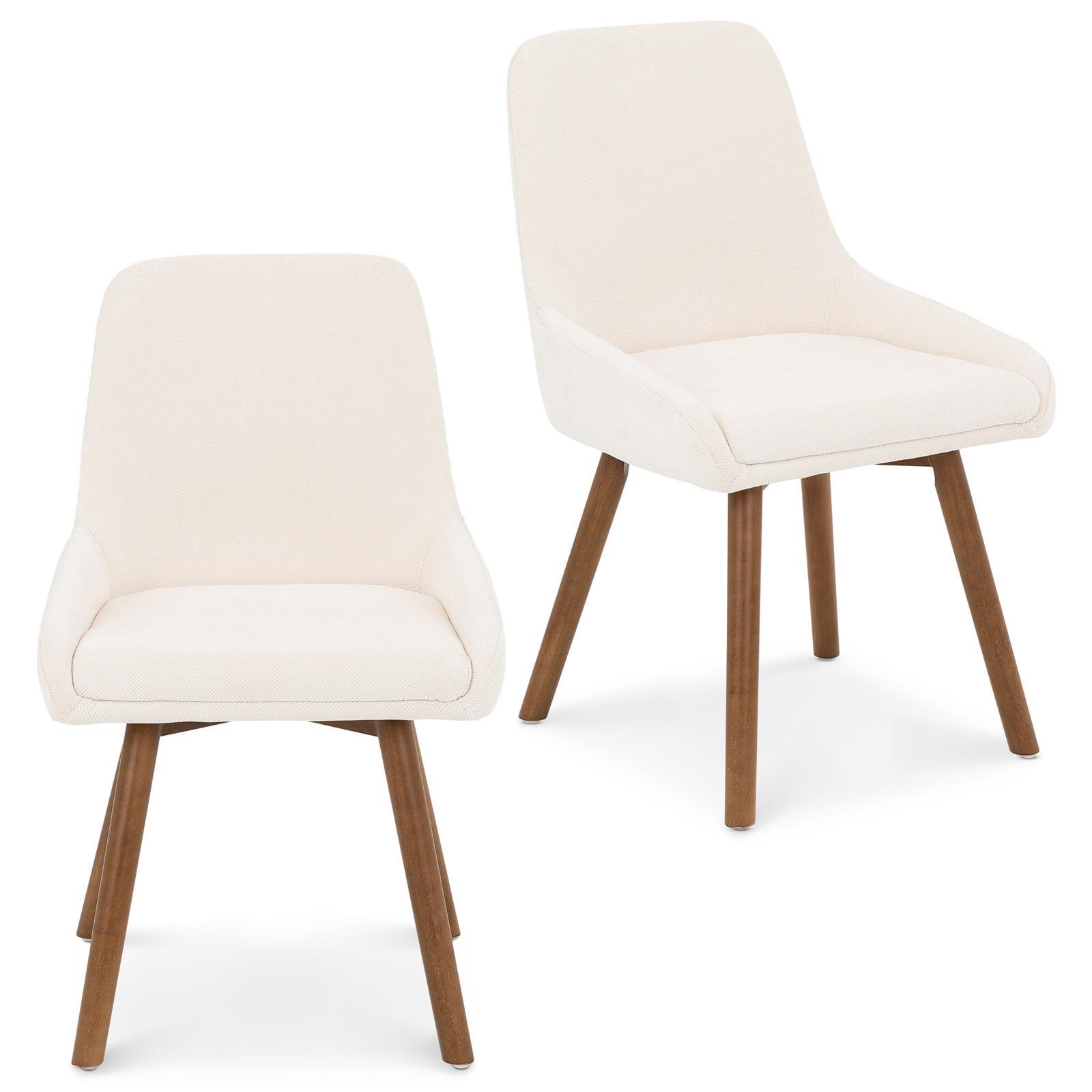 ESSZIMMERSTÜHLE PIPPA 2er-Set cremeweiß - Creme, Textil (82/42/58cm) - IDIMEX