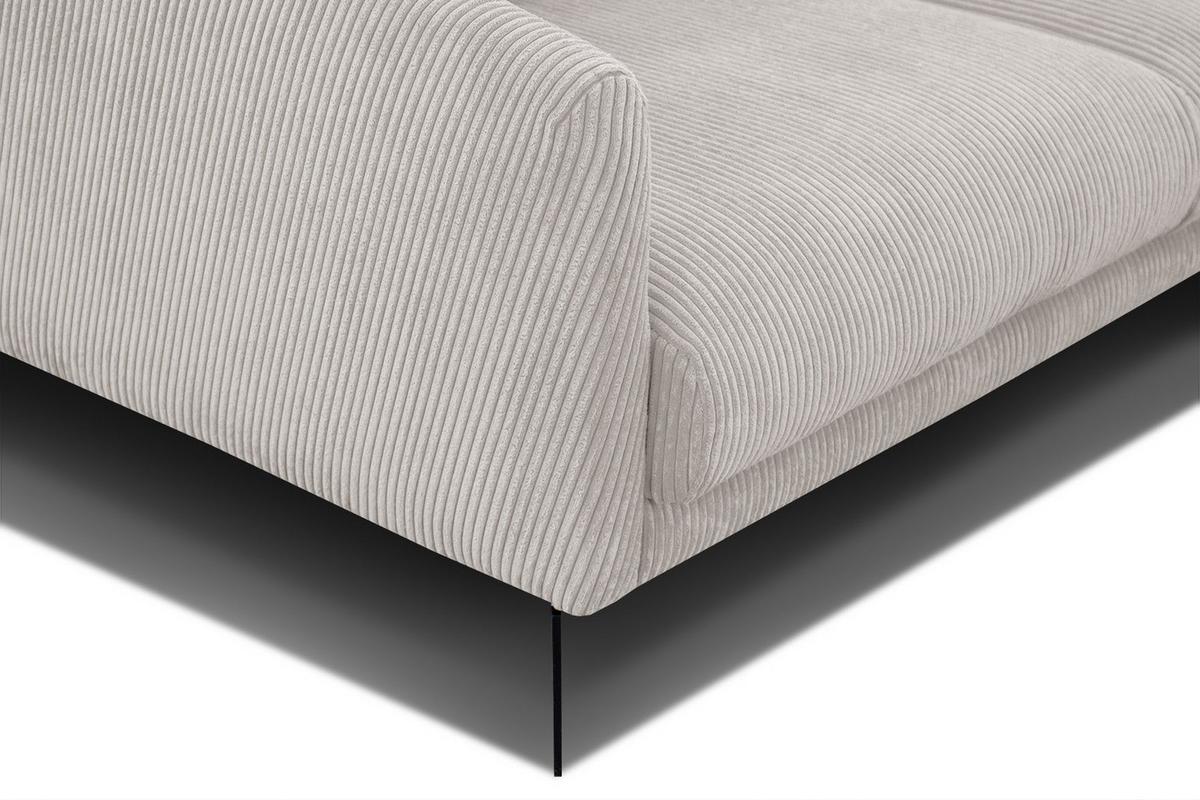 SOFA VILT 3-Sitzer, weiß - Schwarz/Weiß, Holzwerkstoff/Textil (202/89/94cm) - Wozimo