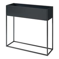 BLUMENSTÄNDER Joensuu - Schwarz, Metall (80/80/25cm) - [en.casa]