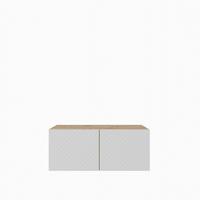 LOWBOARD CAVA 100/41/40 cm, Hängender TV-Schrank Eiche Artisan - Weiß/Eiche Artisan, Holzwerkstoff (100/41/40cm) - MASSENO