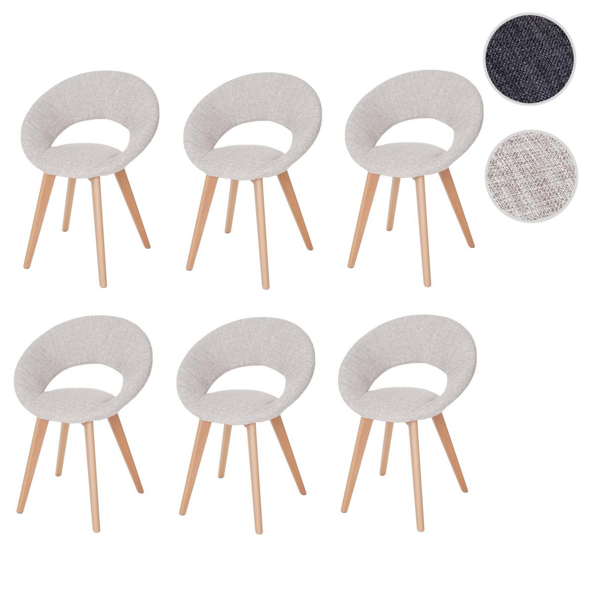 ESSZIMMERSTUHL Beige, Grau 6er-Set - Greige/Beige, Holz (60/79/50cm) - MCW