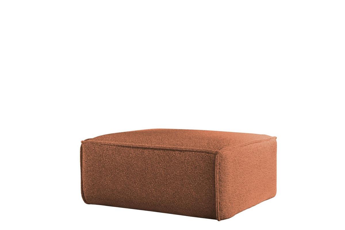 POLSTERHOCKER Celes Premium Ascot Bukla - Kupferfarben, Holzwerkstoff/Textil (85/40/85cm) - Fun Möbel