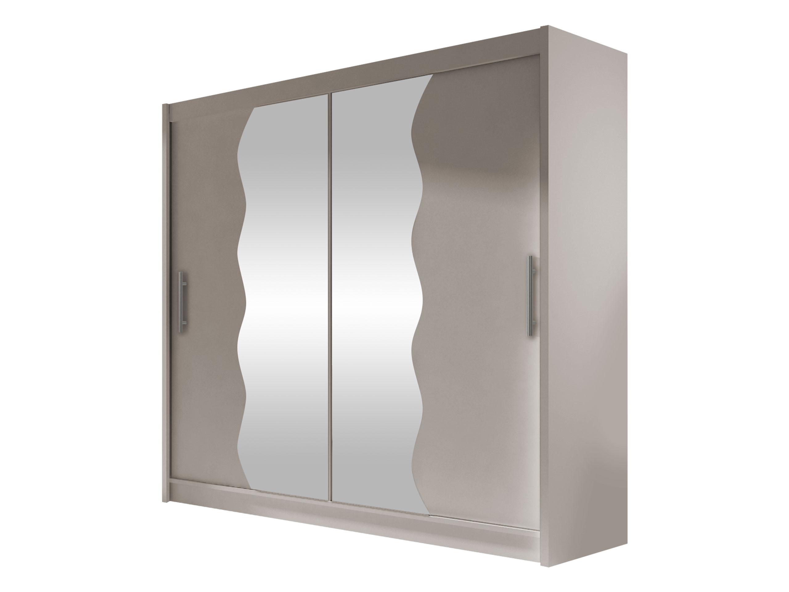 KLEIDERSCHRANK London X - Kaschmir/Silberfarben, Holzwerkstoff/Kunststoff (180/215/58cm) - MIRJAN24