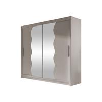 KLEIDERSCHRANK London X - Kaschmir/Silberfarben, Holzwerkstoff/Kunststoff (180/215/58cm) - MIRJAN24