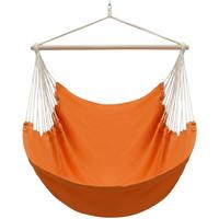 XXL HÄNGESESSEL 185/130 cm Belastbar bis 150 kg Orange - Orange, Textil (130/155/185cm) - Amanka