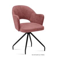 ARMLEHNSTUHL (2er-Set) Dikana 59x87x61 Schwarz/Rosewood - Dunkelrosa/Schwarz, Kunststoff (61/87/59cm) - 58aufmkessel