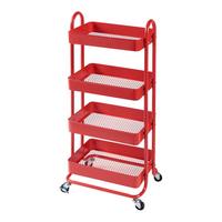 SERVIERWAGEN Pyhäntä - Rot, Metall (46/103.5/35cm) - [en.casa]