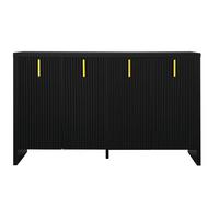 SIDEBOARD Schwarz 140/38/80 cm - Schwarz, Holzwerkstoff (38/80/140cm) - Urban Meuble