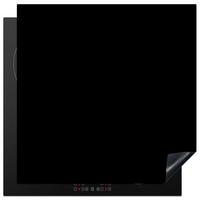 HERDABDECKPLATTE Schwarz - Einfarbig Induktionsmatte 78x78 cm - Schwarz, Kunststoff (78/78/0.2cm) - MuchoWow