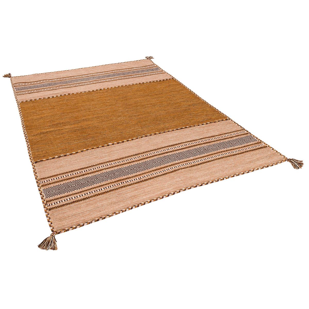 NATUR TEPPICH KELIM NAVARRO - Braun, Textil (140/200cm) - Pergamon