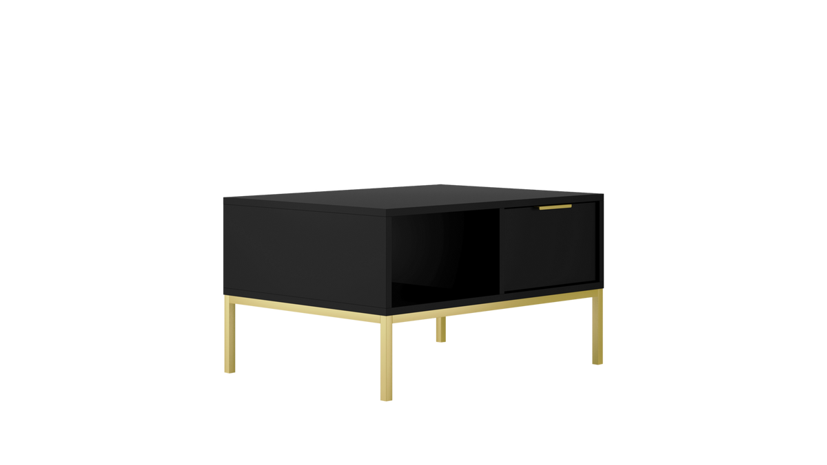 COUCHTISCH Austin 60/45/80 - Goldfarben/Schwarz, Holzwerkstoff (80/60/45cm) - RAUMHIRSCH FURNITURE