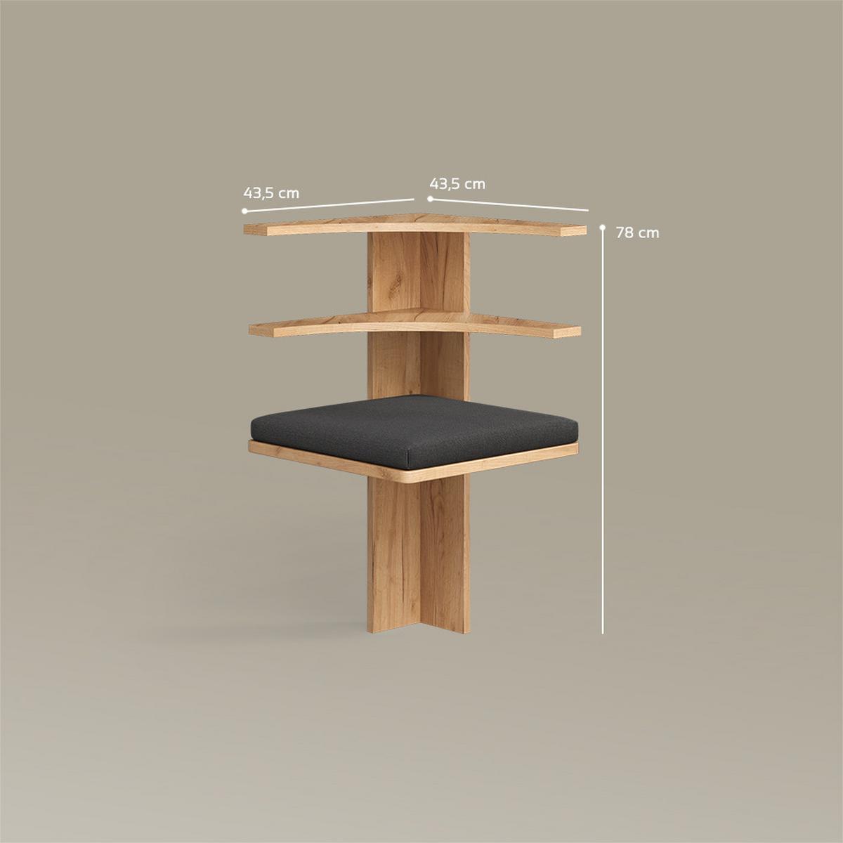 ESSZIMMER-ECKBANK Tiberio Sandeiche 43.5 x 43.5 cm - Sonoma Eiche, Holzwerkstoff (43.5/43.5cm) - Livinity®