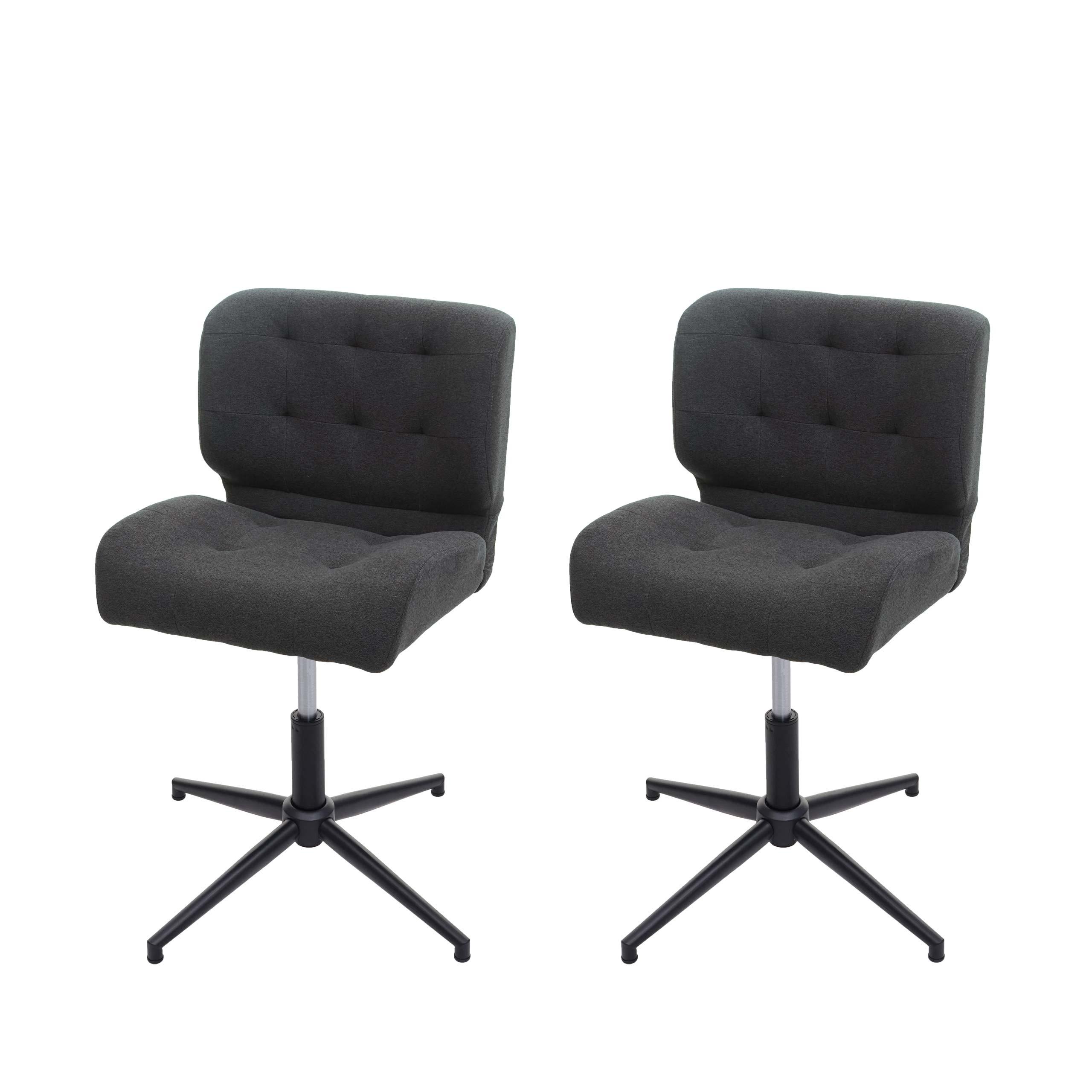 ESSZIMMERSTUHL Anthrazit 2er-Set - Dunkelgrau/Anthrazit, Textil (64/87/64cm) - MCW