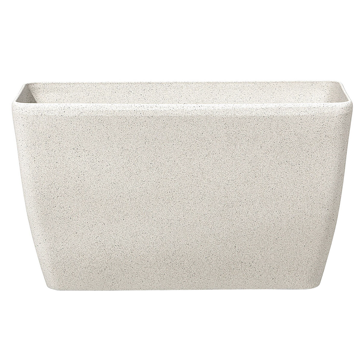 BLUMENTOPF 2er-Set hellbeige rechteckig 74/32/45 cm Baris - Beige, Stein (45cm) - Beliani