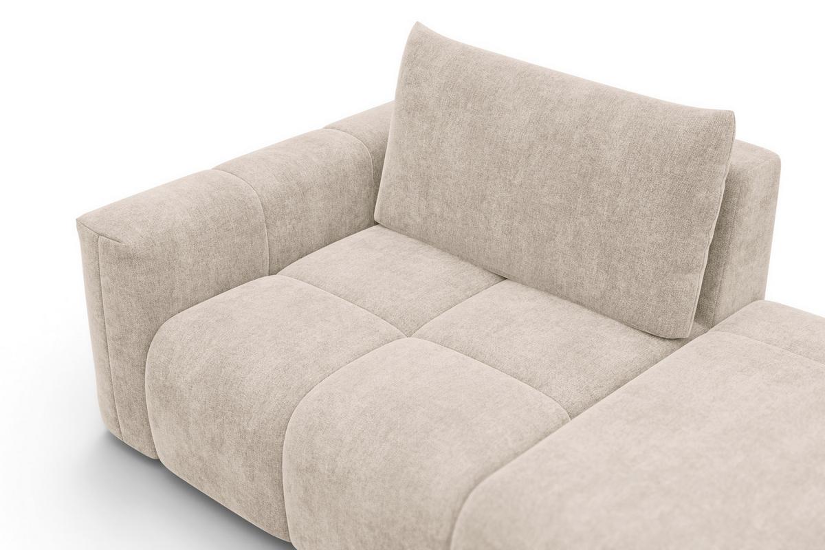 ECKSOFA VERONA 4-Sitzer RECHTS, Beige - Beige/Schwarz, Holz/Textil (282/173cm) - Courtois Laville