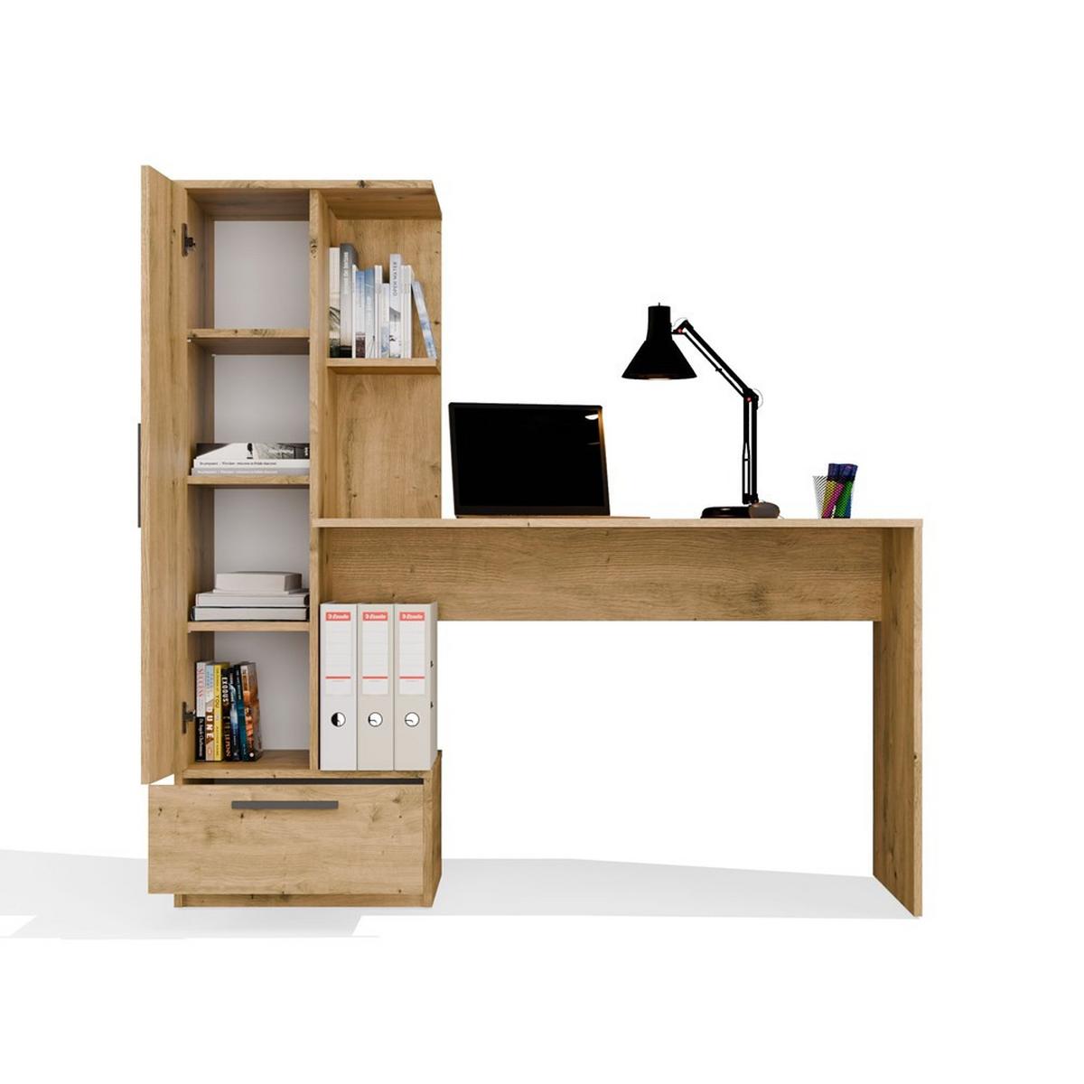 SCHREIBTISCH Artisan 143/140/50 - Eiche Artisan, Holzwerkstoff (98/51/140cm) - RAUMHIRSCH FURNITURE