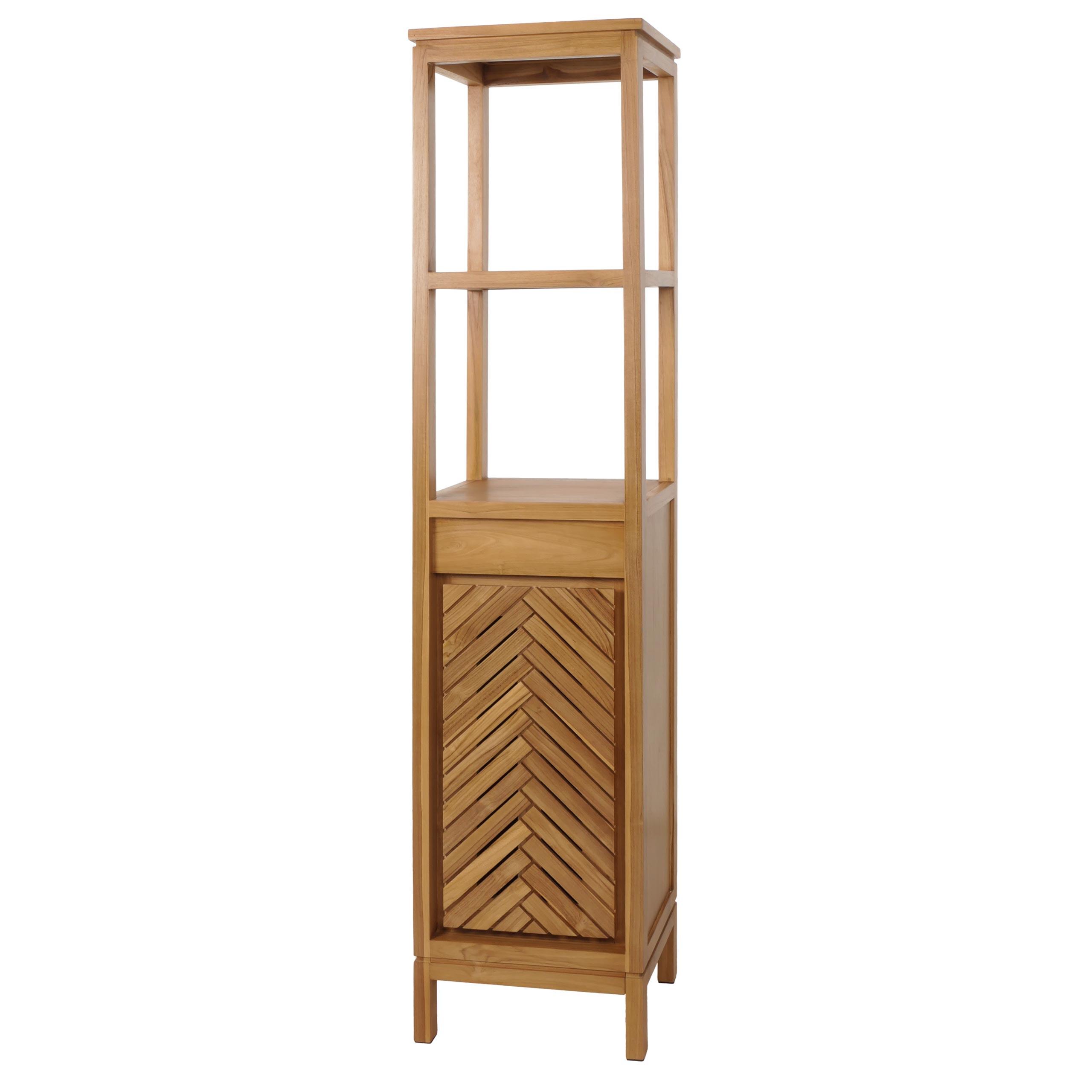 TEAK-HOCHSCHRANK Braun - Braun, Holz (40/181/35cm) - MCW