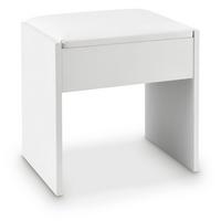 HOCKER Melly weiß mit Sitzkissen ideal für Schminktisch - Weiß, Textil (40/43/30cm) - Juskys