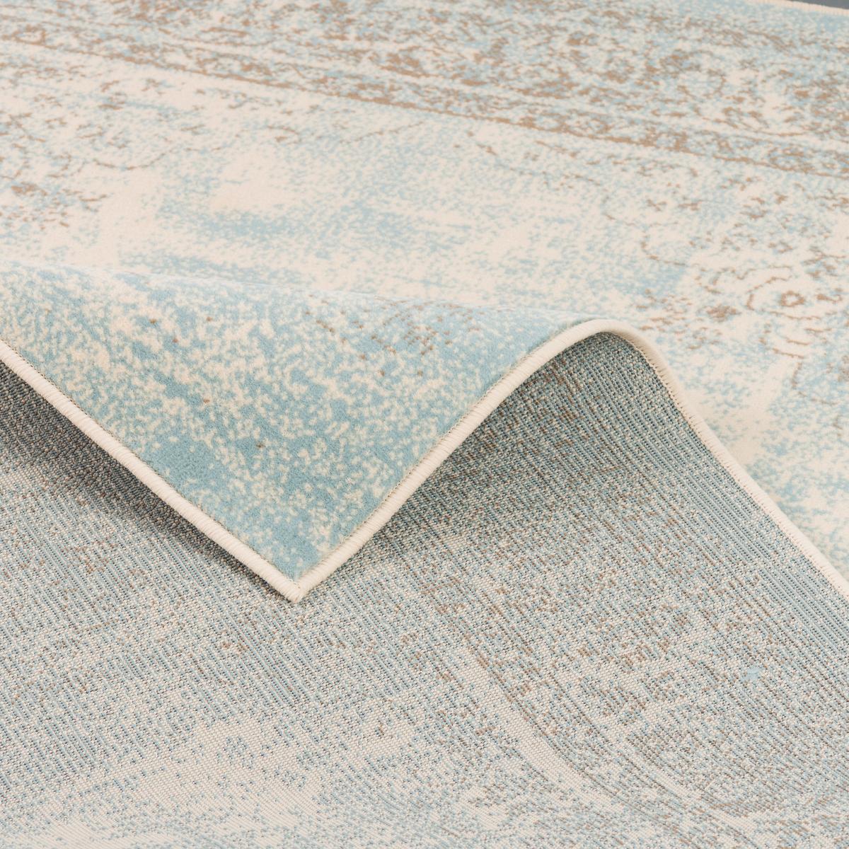 DESIGNER TEPPICH PASSION VINTAGE BORDÜRE - Blau/Beige, Textil (80/150cm) - Pergamon