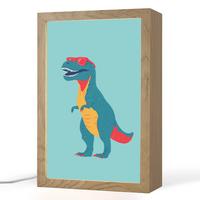 NACHTTISCHLAMPE Dinosaurier - Blau - Sonnenbrille 20x30 cm - Hellblau, Holzwerkstoff (8/20/30cm) - OnlyWow
