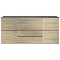 SIDEBOARD Rova Eiche sägerau - Eiche San Remo, Holzwerkstoff (166.5/75.5/35cm) - Vladon