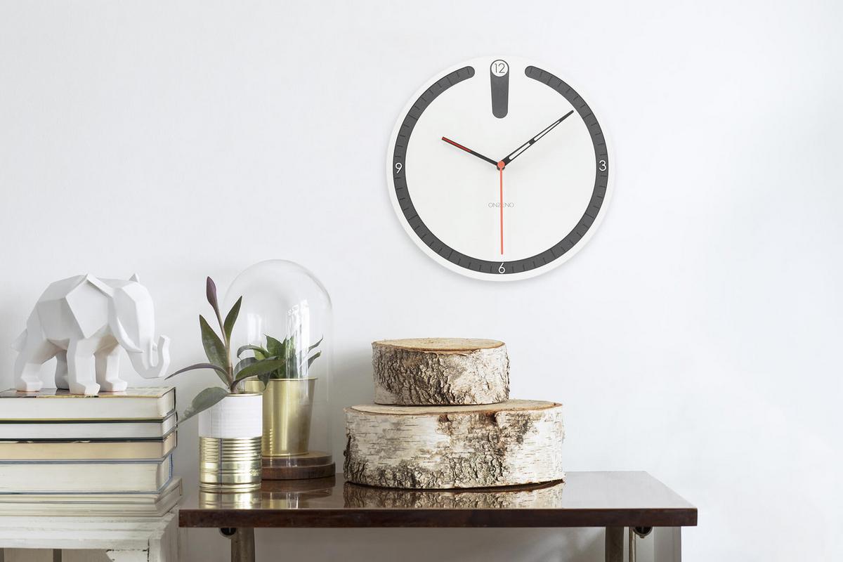 WANDUHR Design Weiß 29/29 cm - Weiß, Holzwerkstoff (29/29/1cm) - ONZENO