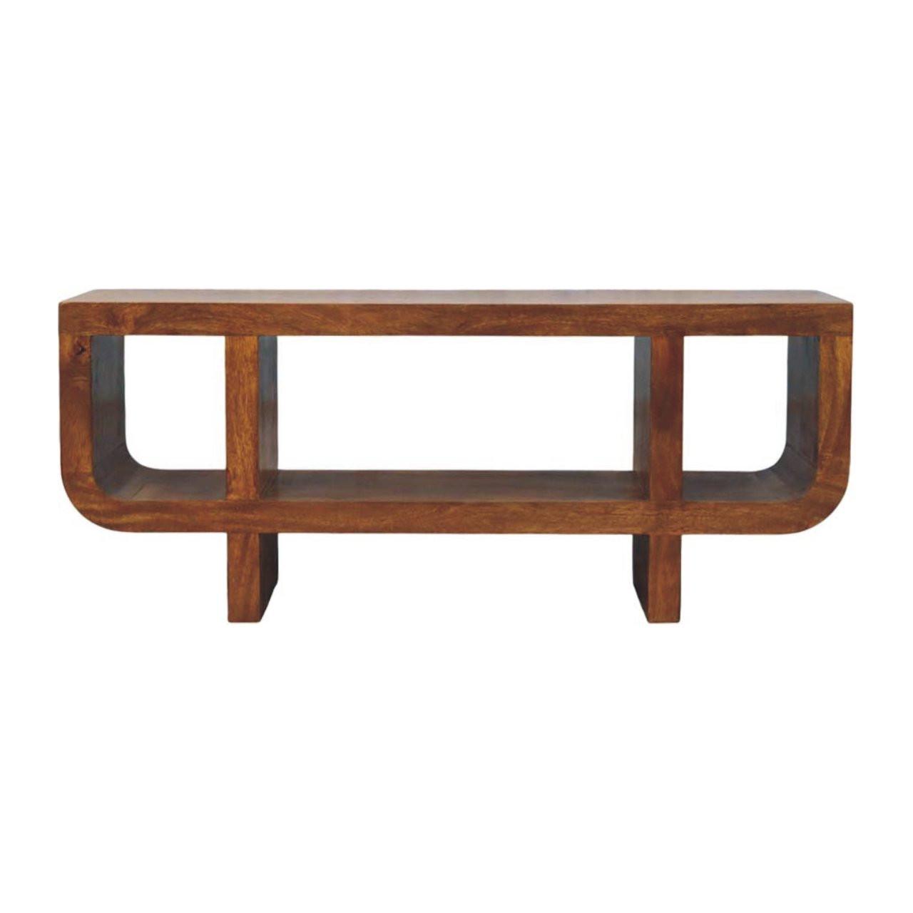 MEDIENMÖBEL Rich-Kastanien-Finish, 3 Regal-Einheiten, Braun - Dunkelbraun, Holz (35/50/120cm) - Artisan Furniture