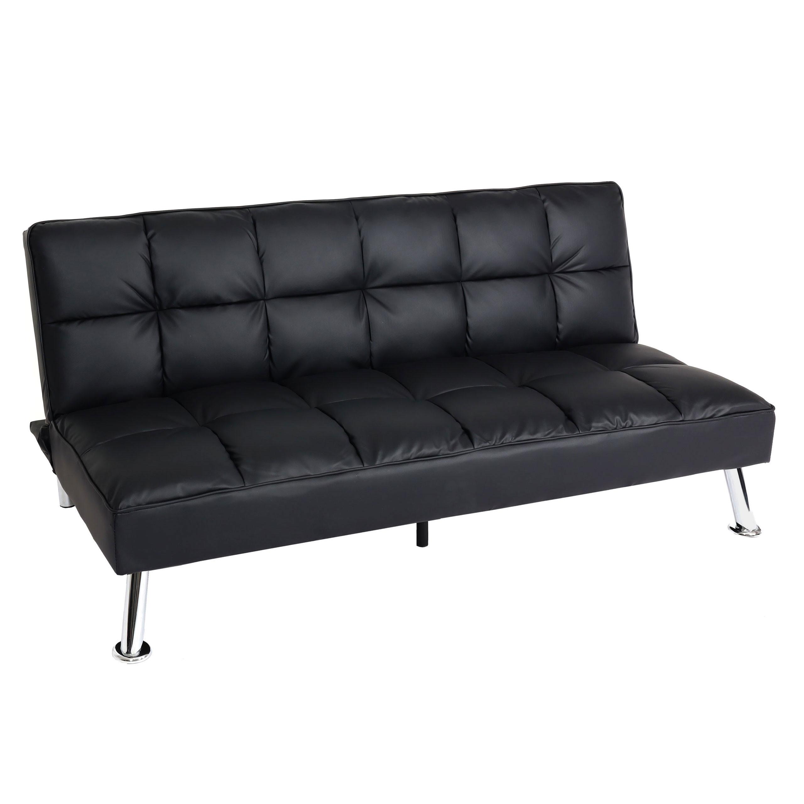 SOFA Schwarz - Schwarz, Textil (181/82/107cm) - MCW