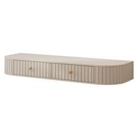 SCHMINKTISCH Sepiroz 2S - Sandfarben/Goldfarben, Holzwerkstoff/Metall (123/18/36cm) - MIRJAN24