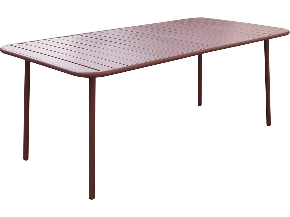 GARTENTISCH bilbao Terrakotta - Rot, Metall (180/90/71cm) - Habitat Garten