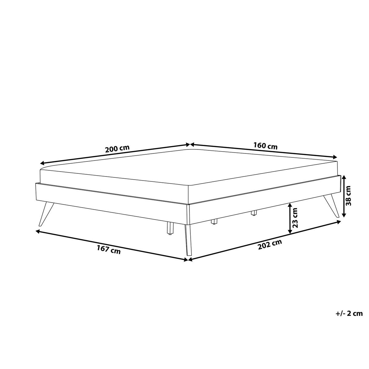 BETT mit Lattenrost 160x200 cm Weiß Berric - Weiß, Holzwerkstoff (160/200cm) - Beliani