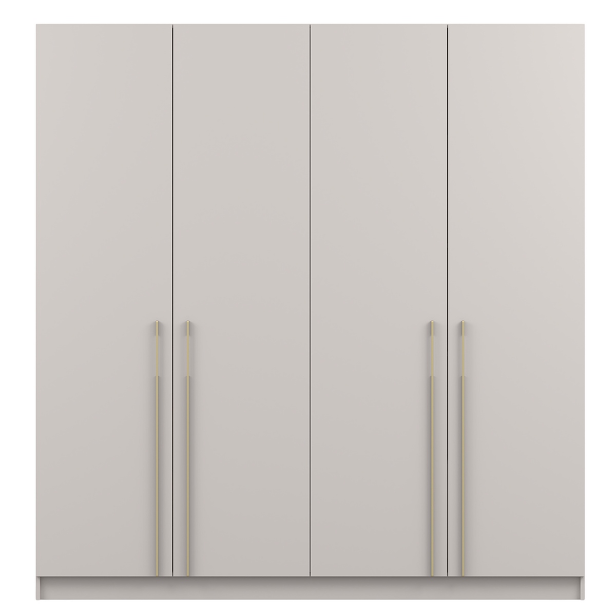 DREHTÜRENSCHRANK ROSA 4D 200/210/55 cm 4-türig Kaschmir - Kaschmir/Goldfarben, Holz/Holzwerkstoff (200/210/55cm) - imoebel24