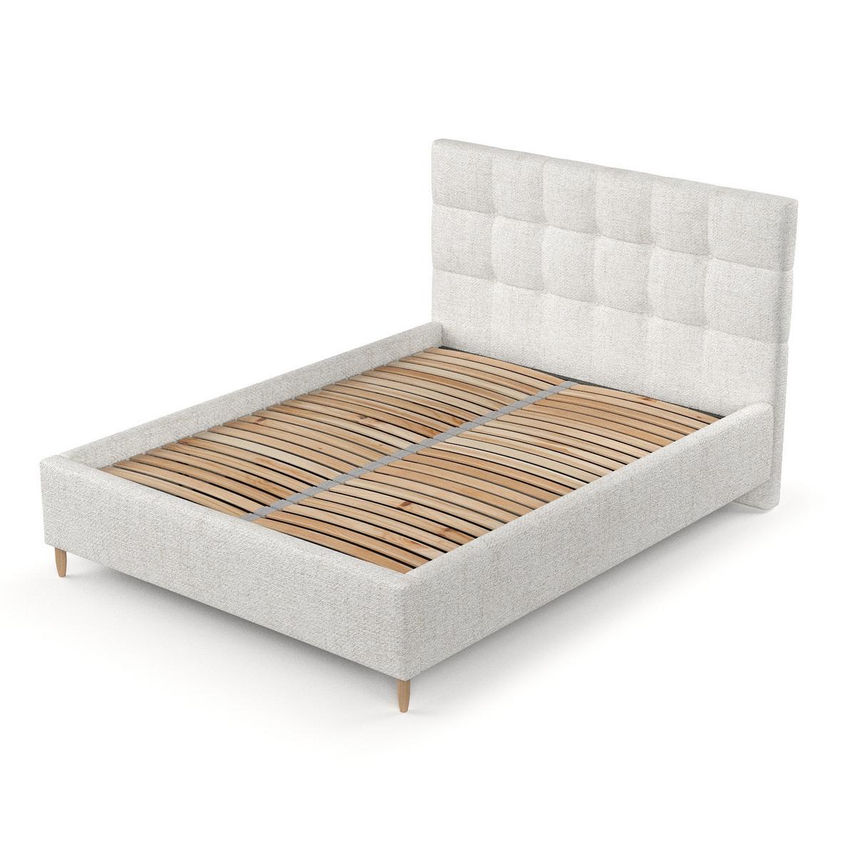 POLSTERBETT Cora 120/200 cm Creme im Neve Stoff - Creme/Naturfarben, Holz/Holzwerkstoff (120/200cm) - AltaBeds