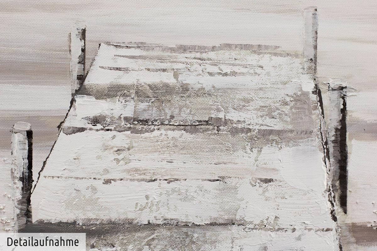 ACRYLBILD HANDGEMALT 120/60 cm - Grau, Holz/Textil (120/60cm) - KUNSTLOFT