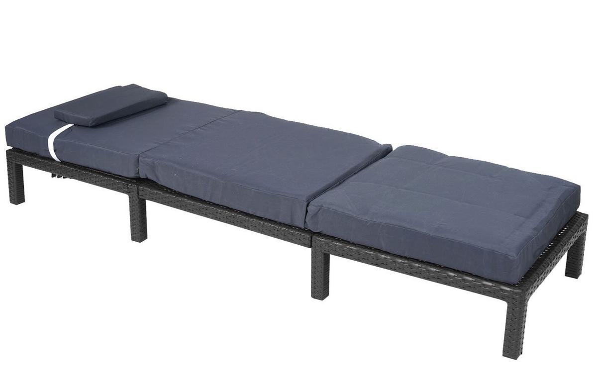 SONNENLIEGE Anthrazit, Grau - Anthrazit/Grau, Kunststoff (60/71/198cm) - MCW