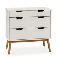KOMMODE 80/83/40 Baku Weiß - Weiß, Holz (80/83/40cm)
