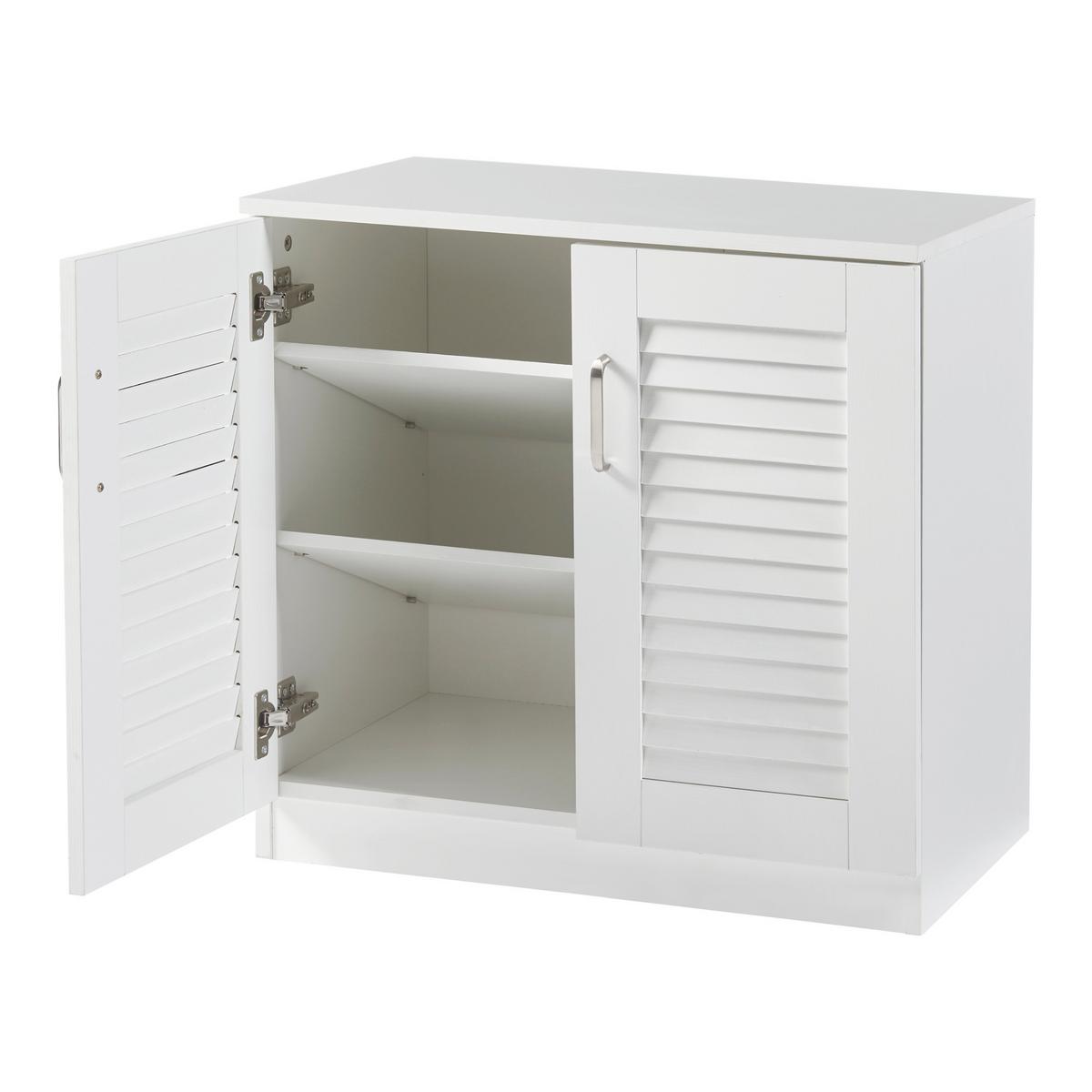 SCHUHSCHRANK Løten - Weiß, Holzwerkstoff (63/62/36cm) - [en.casa]