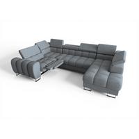 WOHNLANDSCHAFT Bastien Relax - Grau, Holzwerkstoff/Textil (350/95/198cm) - Fun Möbel
